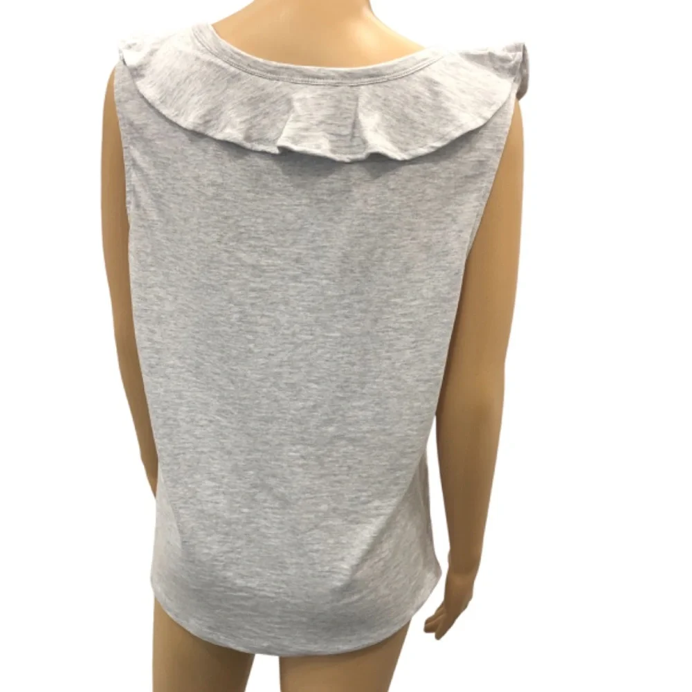 WHBM Outlet Sleeveless Ruffle V Neck Tank Top - Picture 5 of 12